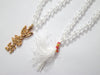 Yoga Mala Beads Crown Chakra Crystal Quartz Mala Trishakti om Pendant