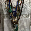 Yoga Mala Beads Himalayan Quartz Crystal Evil Eye Hamsa