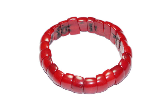 Love Red Coral Bead Spiritual Handmala Healing Power Stretch