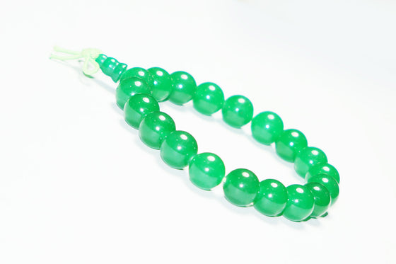 Spiritual Energy Bracelet Throat Chakra Green Jade Wrist Mala