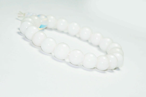 Energetic Beads White Ageta Moonstone Jewellery Meditation Wrist