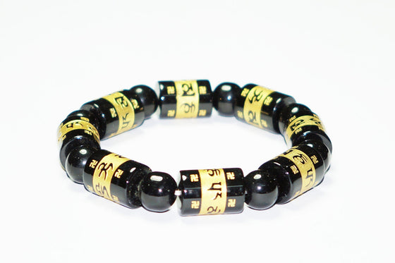 Yoga Mala Wrist Bracelet Grounding Chakra Natural Obsidian Prayer Energy