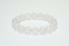 White Beaded Wrist Bracelet Diamond Cut Beads Yoga Mala