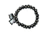 Black Beaded Wrist Bracelet Remove Negativity Elephant Charms Wrist