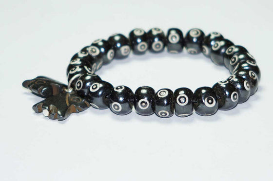 Black Beaded Wrist Bracelet Remove Negativity Elephant Charms Wrist