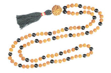  Yoga Mala Necklace Healing Prayer Beads Rudraksha Black Jade