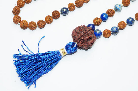 Mala Beads, Yoga Chakra Jewelry Meditation Prayer Beads Lapiz Lazuli