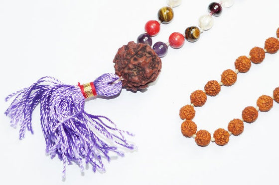 Yoga Handmade Mala Calming Navratna Chakra Prayer Beads Mala
