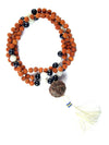 BALANCE Mala Beads Necklace Black Onyx Moon Stone Rudraksha