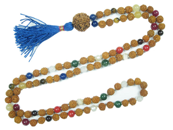 Yoga Mala Beads Meditation Japamala Rudraksha Nine Planet Navgraha