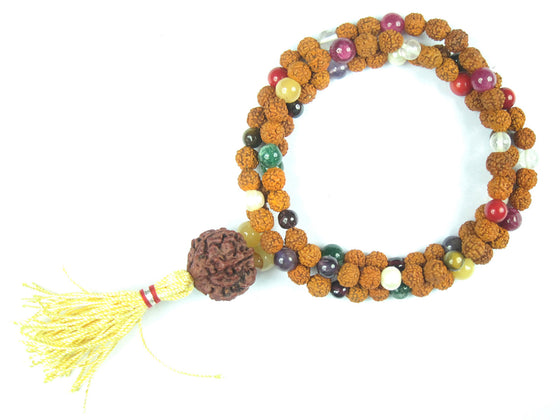 Healing Mala Nine Planet Navagraha Chakra Stone Mala Beads