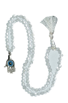  Buddhist Yoga Beads Himalayan Quartz Crystal Evil Eye Hamsa
