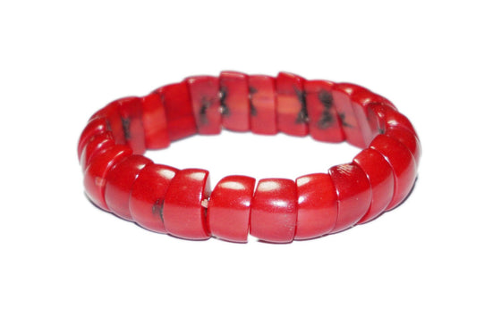 Love Red Coral Bead Spiritual Handmala Healing Power Stretch