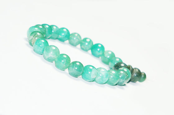 Yoga Mala Healing Green Jade Wrist Mala Beads Hand Mala