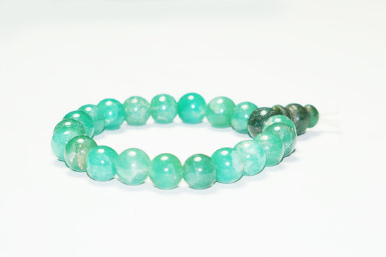 Yoga Mala Healing Green Jade Wrist Mala Beads Hand Mala