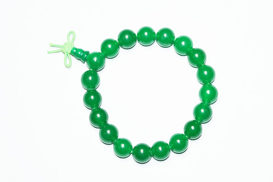 Spiritual Energy Bracelet Throat Chakra Green Jade Wrist Mala
