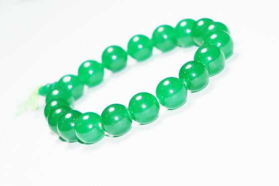Spiritual Energy Bracelet Throat Chakra Green Jade Wrist Mala