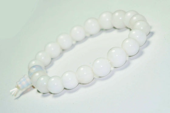 Energetic Beads White Ageta Moonstone Jewellery Meditation Wrist