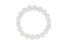 White Beaded Wrist Bracelet Diamond Cut Beads Yoga Mala