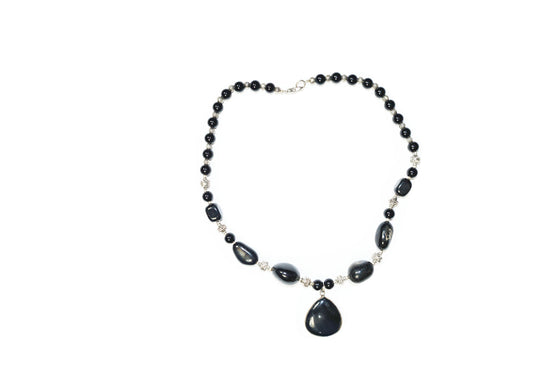Artisan Hand Crafted Necklace Black Onyx Pendant Handmade Statement