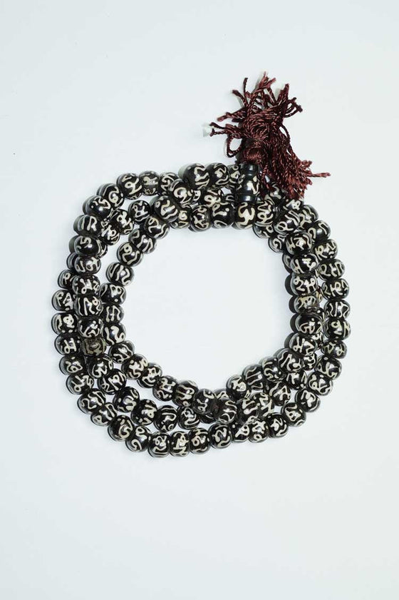 Tibetan Yak Bone Prayer Mala Beads Buddhist Yoga Japa