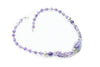 Purple Amethyst Beads Necklace-Handmade Twisted Beads Stones Jewelry