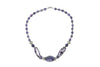 Purple Amethyst Beads Necklace-Handmade Twisted Beads Stones Jewelry