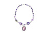 Choker Necklace Statement Jewelry Purple Amethyst Beads Artisan Crafted