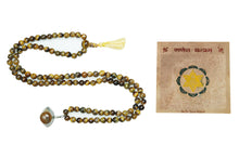  Energized Meditation Mala Tiger Eye Prayer Bead Ganesha Yantram