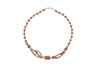 Brown Sunstone Beads Necklace- Twisted Beads Stones Artisan crafted