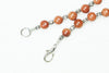 Brown Sunstone Beads Necklace- Twisted Beads Stones Artisan crafted