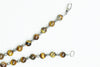 Chunky Tiger Eye Beads Necklace- Twisted Beads Stones Handmade