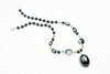 Black Agate Statement Pendent Necklace- Artisan Stones Handmade Necklaces