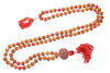 Healing Beads Jewelry Coral Chakra Rudraksha Yoga Meditation Japamala