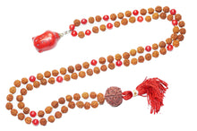  Healing Beads Mala Coral Chakra Rudraksha Yoga Meditation Japamala