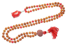  Healing Beads Jewelry Coral Chakra Rudraksha Yoga Meditation Japamala