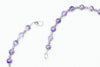Purple Amethyst Beads Necklace- Twisted Beads Stones Handmade Necklaces