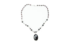  Classic Dark Purple Beads Necklace- Twisted Beads Stones Handmade