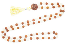  Meditation Chakra Natural Beads Buddhist Knotted 108 Rudraksha Citrine