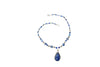 Bohemian Mala Beads Jewelry Lapiz Beads Oval Pendent Necklace