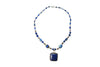 Bohemian Hand Made Beautiful Jewelry Lapiz Beads Square Pendent