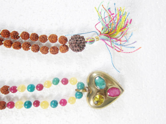 Yoga Mala Mercury Mars Jupiter Mala Beads Rudraksha Prayer Mala