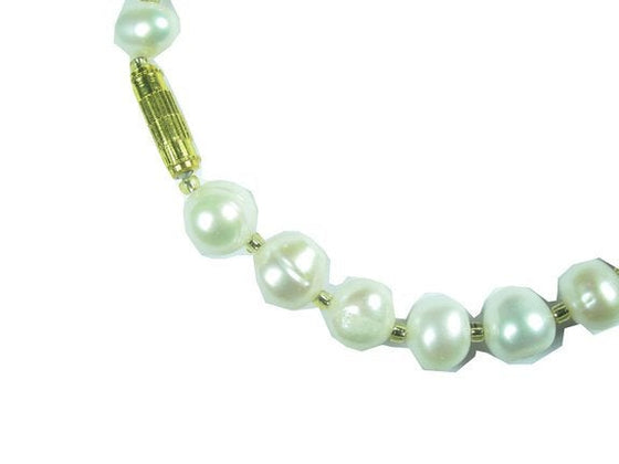 Womens Bracelet Faux Pearls Accent Off White Handmade Stretch Wrist