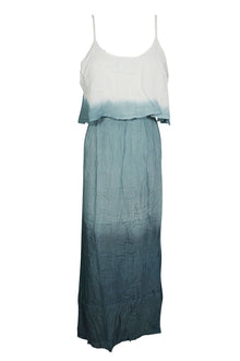  Boho Summer Strap Maxi dress, Soft Flowy Gray Maxi Dresses, S/M