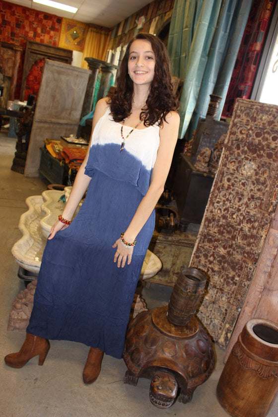 Boho Summer Strap Maxi dress, Soft Flowy Gray Maxi Dresses, S/M
