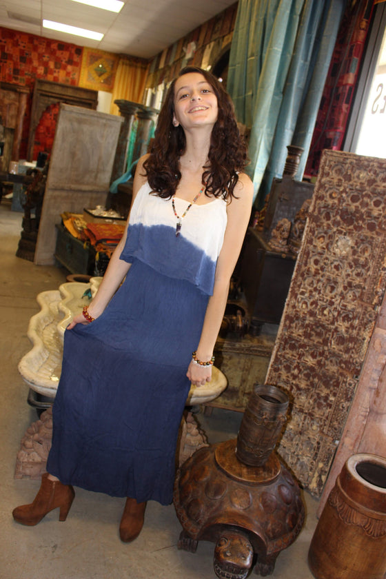 MAXI dress,Boho Maroon Tie Dye DRess,Casual Summer Strap M
