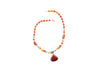 Orange Carnelian Beads Pendent Handmade Statement Necklaces