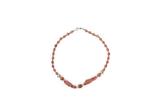 Boho Necklace Carnelian Agate Beads Jewelry Natural Stones