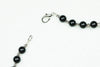 Artisan Statement Black Agate Pendent Necklace Twisted Beads Stones