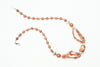 Brown Sunstone Beads Necklace- Twisted Beads Stones Artisan crafted